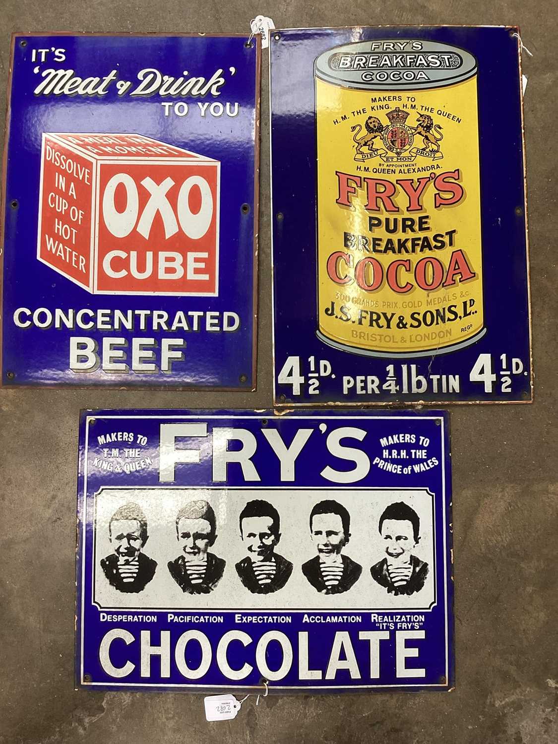 Lot 2682 - Three reproduction enamel advertising signs