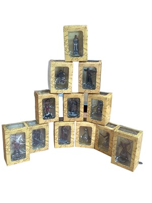 Lot 2692 - Large quantity of Eagle Moss Lord Of The Rings models in original packaging, together with stands and binders