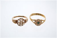 Lot 720 - WITHDRAWN Victorian diamond and seed pearl...