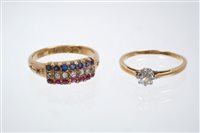 Lot 721 - Victorian gold (18ct) diamond, ruby and...