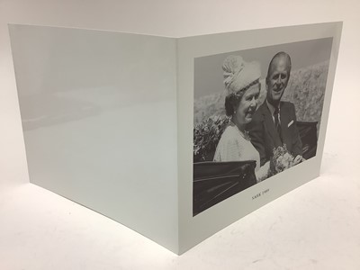 Lot 12 - H.M. Queen Elizabeth II and H.R.H. The Duke of Edinburgh, signed 1989 Christmas card with gilt embossed Royal cyphers to the interior cover, photograph to the cover of The Queen and Prince Phili...