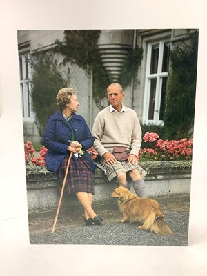 Lot 13 - H.M. Queen Elizabeth II and H.R.H. The Duke of Edinburgh, signed 1990 Christmas card with gilt embossed Royal cyphers to the interior cover, colour photograph to the cover of The Queen with Prin...