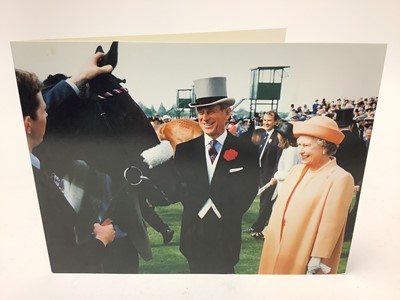 Lot 15 - H.M. Queen Elizabeth II and H.R.H. The Duke of Edinburgh, signed 1992 Christmas card with gilt embossed Royal cyphers to the interior cover, colour photograph to the cover of The Queen with Prin...