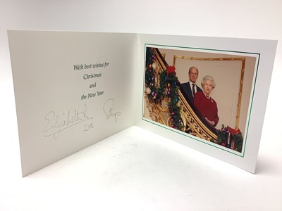 Lot 29 - H.M. Queen Elizabeth II and H.R.H. The Duke of Edinburgh, signed 2006 Christmas card with twin gilt Royal cyphers to the cover, colour photograph to the interior of the Royal couple at Christmas,...