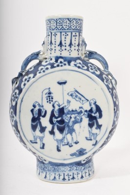 Lot 159 - Chinese blue and white moonflask