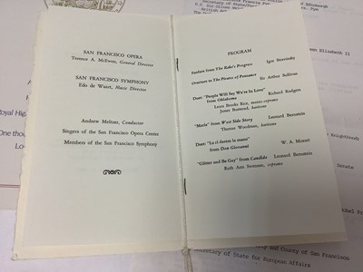 Lot 39 - The Royal Visit of H.M. Queen Elizabeth II and H.R.H. The Duke of Edinburgh to The United States of America March 1983, rare group of ephemera including Presidential invitation to dinner at The M...