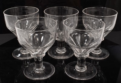 Lot 147 - Set of twelve Georgian style glass rummers