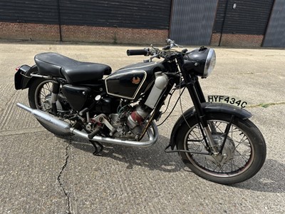 Lot 29 - 1965 Scott Flying Squirrel 596cc motorcycle reg. no. HYF 434C, finished in black.