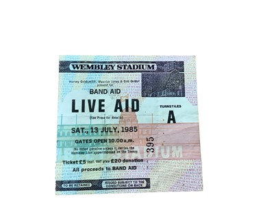 Lot 1523 - Original Live Aid Wembley 1985 ticket