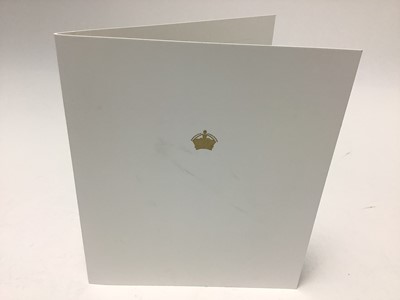 Lot 57 - H.M. Queen Elizabeth The Queen Mother, signed 1999 Christmas card with gilt embossed crown to cover, colour photograph of Royal Lodge, Windsor signed in ink ' from Elizabeth R' Provenance: Air Vi...