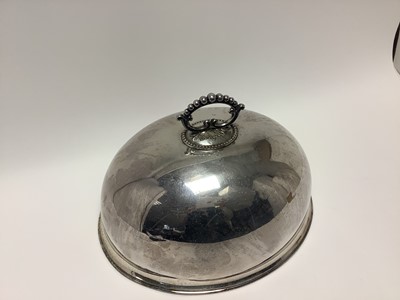 Lot 202 - Large silver plated meat cover