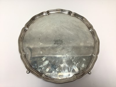 Lot 208 - 1920s Mappin & Webb silver salver