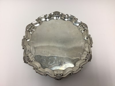 Lot 209 - Edwardian silver salver