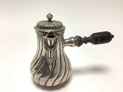 Lot 213 - French silver chocolate pot