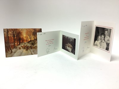 Lot 66 - H.R.H. Princess Anne The Princess Royal and Captain Mark Phillips , three signed and inscribed 1970s-1990s Christmas cards (3)