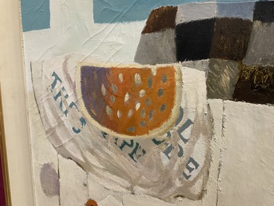 Lot 900 - *Mary Fedden (1915-2012) oil on canvas - The White Table, signed and dated 1975, titled verso, 91cm x 77cm, framed