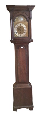 Lot 664 - Mid 18th century mahogany cased longcase clock, unsigned