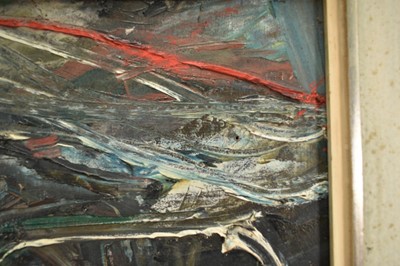 Lot 915 - Nell Todd (1909-1976) oil on board - Abstract, 55cm x 66cm, framed