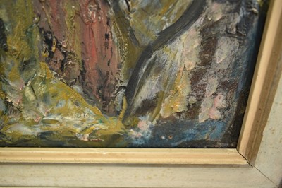 Lot 915 - Nell Todd (1909-1976) oil on board - Abstract, 55cm x 66cm, framed