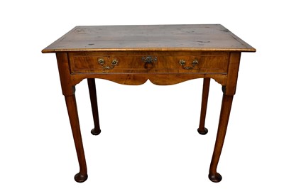 Lot 1156 - Early 18th century walnut single drawer side table