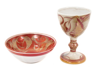 Lot 6 - Alan Caiger-Smith, bowl and a goblet