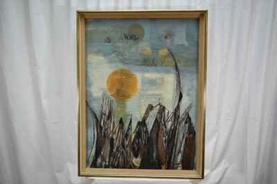 Lot 920 - *Humphrey Spender (1910-2005) oil on board - River Sun, signed and dated 1963, 81cm x 61cm, framed