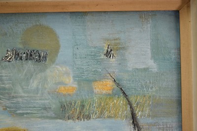 Lot 920 - *Humphrey Spender (1910-2005) oil on board - River Sun, signed and dated 1963, 81cm x 61cm, framed