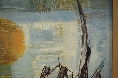 Lot 920 - *Humphrey Spender (1910-2005) oil on board - River Sun, signed and dated 1963, 81cm x 61cm, framed