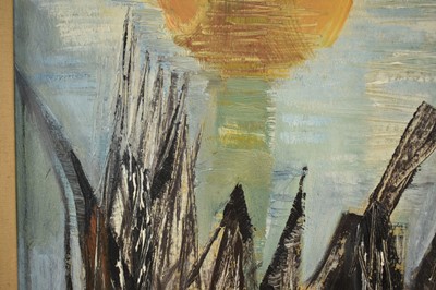 Lot 920 - *Humphrey Spender (1910-2005) oil on board - River Sun, signed and dated 1963, 81cm x 61cm, framed