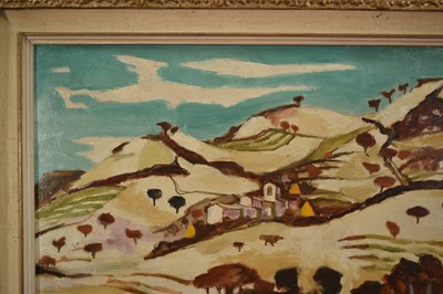 Lot 903 - *Julian Trevelyan (1910-1988) oil on canvas - Near Urbino, signed and dated 1952, 41cm x 51cm, in gilt frame