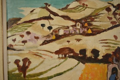 Lot 903 - *Julian Trevelyan (1910-1988) oil on canvas - Near Urbino, signed and dated 1952, 41cm x 51cm, in gilt frame