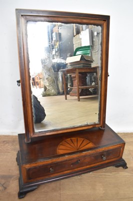 Lot 1163 - George III mahogany swing frame toilet mirror