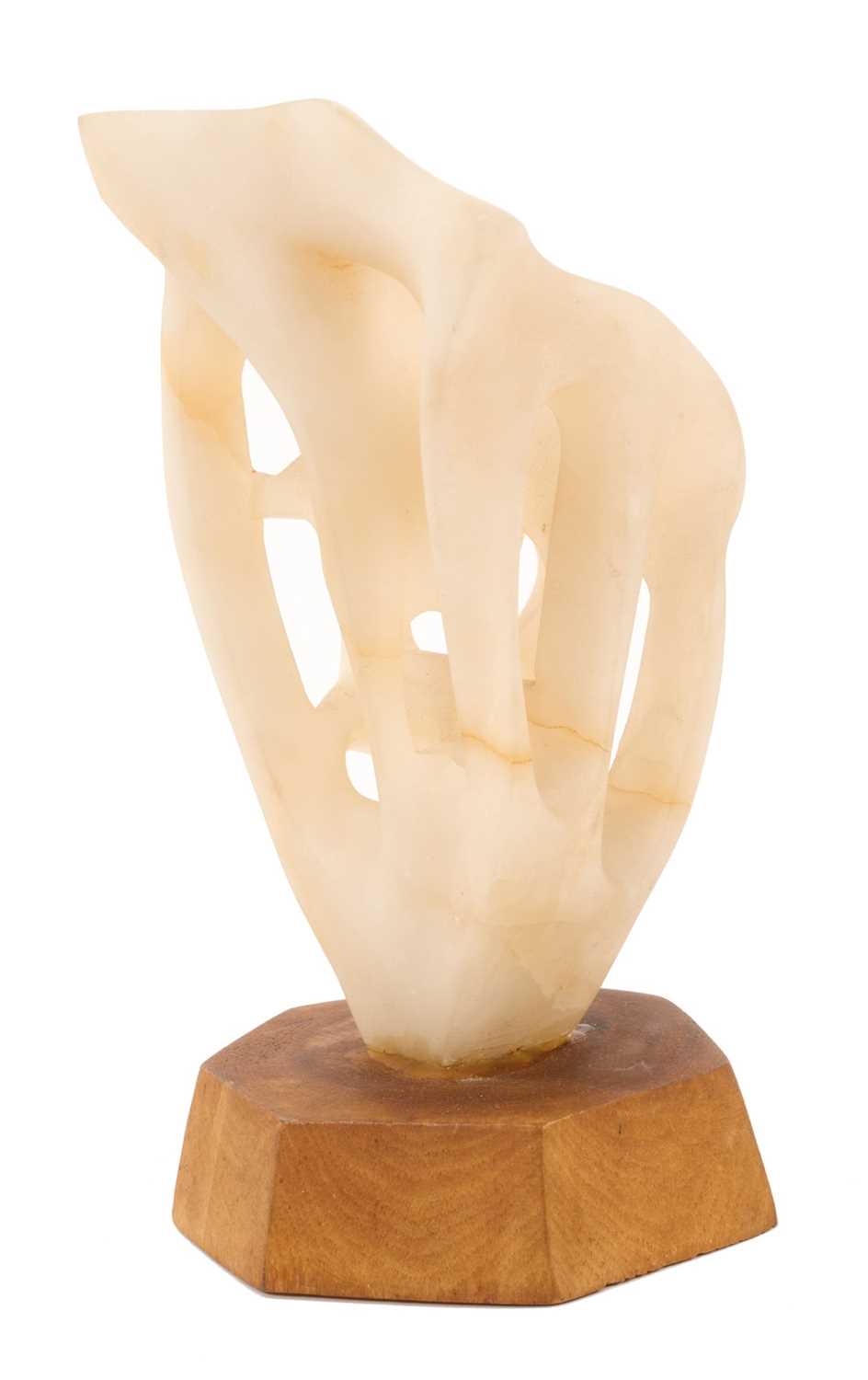 Lot 854 - Witold Gracjan Kawalec (1922-2003), abstract alabaster sculpture