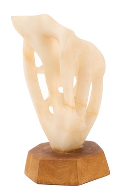 Lot 854 - Witold Gracjan Kawalec (1922-2003), abstract alabaster sculpture