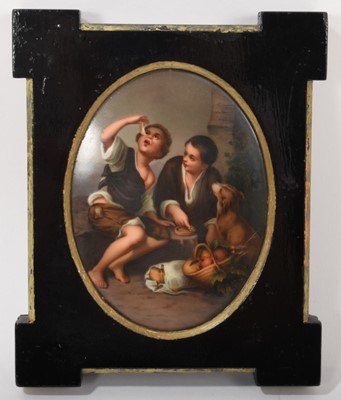 Lot 49 - KPM style porcelain plaque