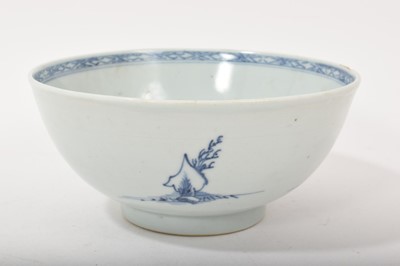 Lot 69 - Chinese blue and white porcelain bowl from the Nanking Cargo, painted with a landscape, label to base, 15cm diameter