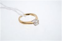 Lot 764 - Diamond single stone ring, the old cut diamond...