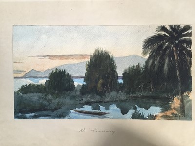 Lot 134 - 10 African watercolours, indistinctly signed, various dates 1937, 1944 etc