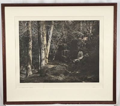 Lot 142 - Jennifer Dickson, three hand-coloured mezzotints & aquatints 'Morning Mist, Isola Bella', 'Dappled Sunlight (Bowood), 'The Cherub, Fountain, Villa Taranto' (3)