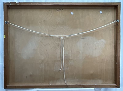 Lot 1179 - *Robert Sadler (1909-2001) acrylic on board - Abstract, Untitled, signed, 77cm x 104cm, framed