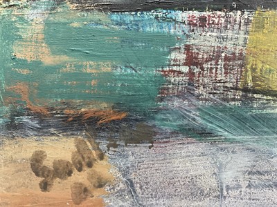 Lot 1179 - *Robert Sadler (1909-2001) acrylic on board - Abstract, Untitled, signed, 77cm x 104cm, framed