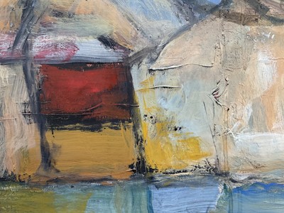 Lot 1179 - *Robert Sadler (1909-2001) acrylic on board - Abstract, Untitled, signed, 77cm x 104cm, framed