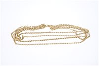 Lot 770 - Victorian yellow metal guard chain / long...