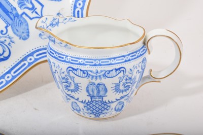 Lot 170 - Royal Crown Derby tea for two set with tray decorated in blue and white
