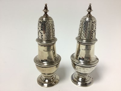 Lot 248 - Pair of silver castors