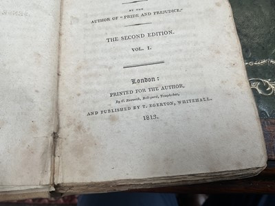 Lot 737 - Jane Austen - Sense and Sensibility, 1813, 2nd edition, in three volumes