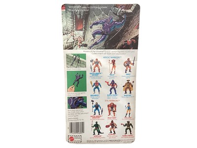 Lot 8 - Mattel (c1983) Masters of the Universe Webstor Evil master of escape 6" action figure, on card (slight rip and creased bottom corners) and bubblepack No.4895 (1)