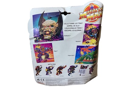 Lot 20 - Ideal (c1994) Mighty Max Doom Stones French Version (x4), Horror Heads Werewolf & Lava Beast & Scalps Serker, Garrotid, Hemlock, Karbon & Ruptus, all on card with bubblepack (11)