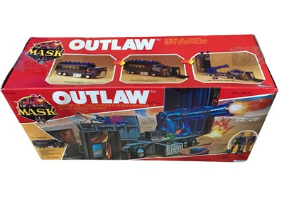 Lot Kenner (c1986) Mask Outlaw Venom Oil Tanker/Mobile Headquarters with two action figures, boxed No.37220, plus Afterburner Dragstar/Stealth Jet & Cannon Launcher with two action figures boxed...