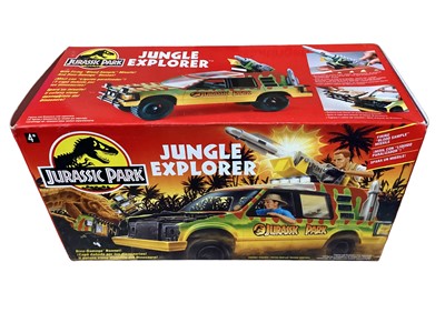 Lot 24 - Kenner (c1993) Jurassic Park Jungle Explorer & Triceratops, both boxed, plus board game (3)